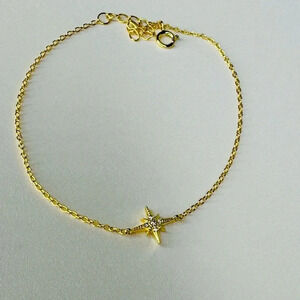 18K Gold & Sterling Silver “Star” Bracelet